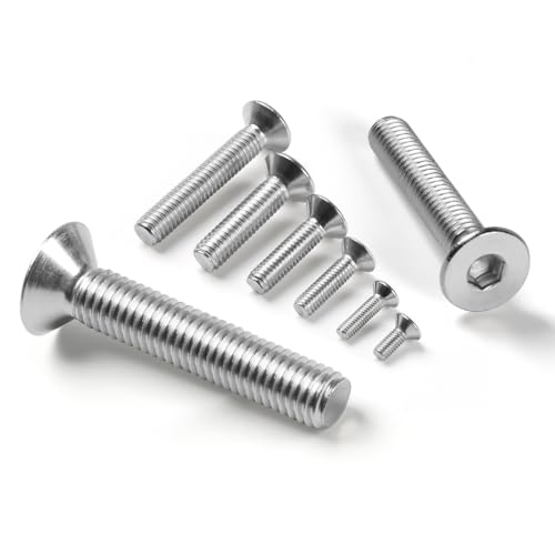 BOUMVID Senkkopfschrauben Edelstahl M6x10mm, 20 Stück Schrauben Edelstahlschrauben Senkkopf Innensechskant 304 Senkschrauben Senkschraube Vollgewinde Senkkopfschraube mit Metrischen, V2A A2 Din 7991 von BOUMVID