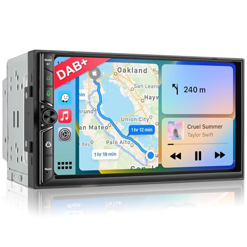 DAB+ Autoradio Android Doppel Din Radio mit Wireless Carplay Wireless Android Auto mit Bildschirm, 4 Core 4G+64G 7 Zoll Car Play Auto Radio 2Din Touch Display mit Navi, Bluetooth, GPS, WiFi, AM/FM/RDS DAB+ Autoradio Android Doppel Din Radio mit Wireless Carplay Wireless Android Auto mit Bildschirm, 4 Core 4G+64G 7 Zoll Car Play Auto Radio 2Din Touch Display mit Navi, Bluetooth, GPS, WiFi, AM/FM/RDS von BOUWOIMA