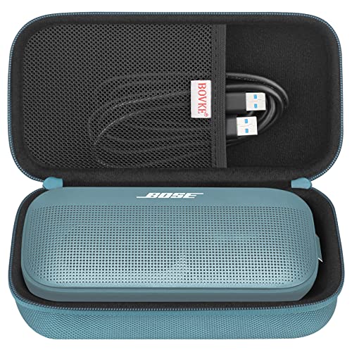 BOVKE Hard Travel Lautsprecher Case für Bose New SoundLink Flex Lautsprecher (2nd Gen) / Bose SoundLink Flex Bluetooth Portable Lautsprecher, Extra Mesh Tasche für Ladegerät, Ladekabel, Steinbla BOVKE Hard Travel Lautsprecher Case für Bose New SoundLink Flex Lautsprecher (2nd Gen) / Bose SoundLink Flex Bluetooth Portable Lautsprecher, Extra Mesh Tasche für Ladegerät, Ladekabel, Steinbla von BOVKE