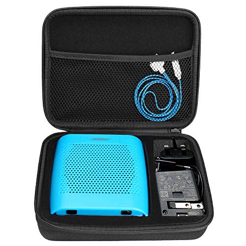 BOVKE Lautsprechertasche für Bose SoundLink Color Bluetooth Speaker II Tragbaren Bluetooth-Lautsprecher Hart Eva Stoßdichte Tragetasche Aufbewahrung Reisetasche Tasche Schutzhülle Box, Schwarz von BOVKE