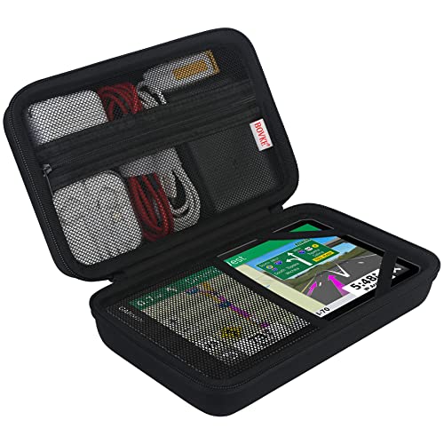 BOVKE Navi Tasche Kompatibel mit 6-7 Zoll Tomtom Navigationsgerät GO, Garmin Camper 795/780/DriveSmart 65/76/61/dēzl LGV 710/700 Navigationsgerät, Extra Tasche für Auto Stromkabel und mehr, Black BOVKE Navi Tasche Kompatibel mit 6-7 Zoll Tomtom Navigationsgerät GO, Garmin Camper 795/780/DriveSmart 65/76/61/dēzl LGV 710/700 Navigationsgerät, Extra Tasche für Auto Stromkabel und mehr, Black von BOVKE