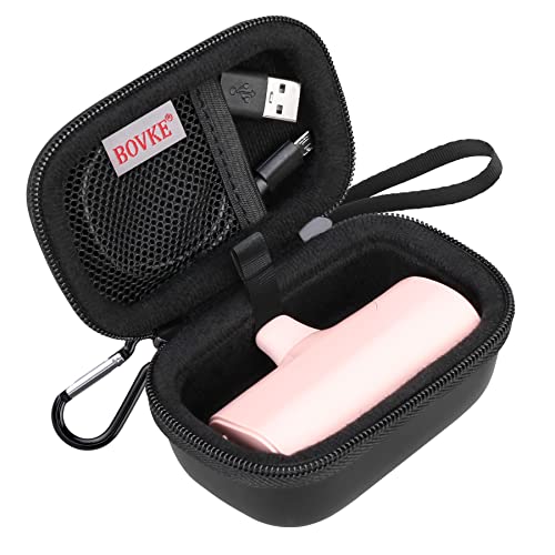 BOVKE Reise Tragetasche für iWALK kleines tragbares Ladegerät 4500mAh 3300mAh Ultra-kompakte Power Bank Netter Akku-Satz kompatibel mit Priphone 13o Max, Netztasche für Ladekabel, schwarz von BOVKE