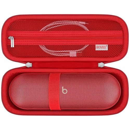 BOVKE Tragetasche Kompatibel mit Beats Pill Wireless Bluetooth Lautsprecher, Beats Pill Portable Lautsprecher Halter Tasche mit extra Mesh Tasche für Ladekabel, rot BOVKE Tragetasche Kompatibel mit Beats Pill Wireless Bluetooth Lautsprecher, Beats Pill Portable Lautsprecher Halter Tasche mit extra Mesh Tasche für Ladekabel, rot von BOVKE