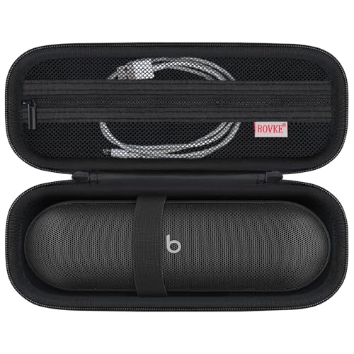 BOVKE Tragetasche Kompatibel mit Beats Pill Wireless Bluetooth Lautsprecher, Beats Pill Portable Lautsprecher Halter Tasche mit extra Mesh Tasche für Ladekabel, schwarz BOVKE Tragetasche Kompatibel mit Beats Pill Wireless Bluetooth Lautsprecher, Beats Pill Portable Lautsprecher Halter Tasche mit extra Mesh Tasche für Ladekabel, schwarz von BOVKE