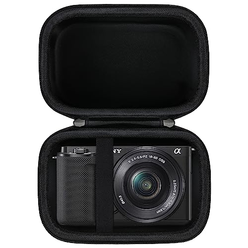 BOVKE Travel Tragetasche Kompatibel mit Sony Alpha ZV-E10 und APS-C spiegellose Digitale Vlog Kamera mit 16-50mm Wechselobjektiv, schwarz von BOVKE