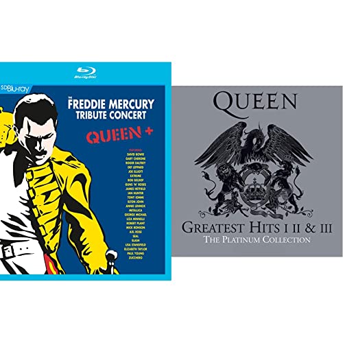 Queen + - Freddie Mercury Tribute Concert [Blu-ray] & Queen Greatest Hits I, II & III - Platinum Collection von BOWIE/LENNOX/MICHAEL/GELDOF/METALLICA/+