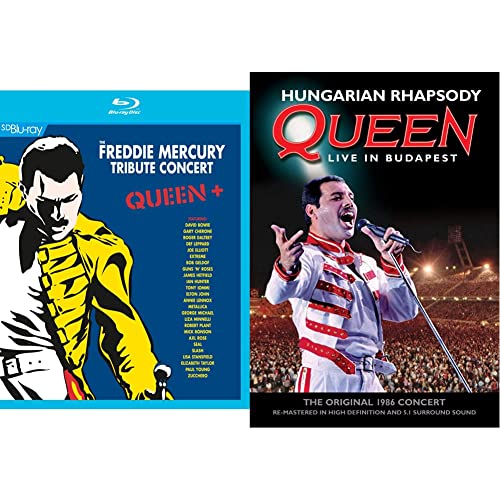 Queen + - Freddie Mercury Tribute Concert [Blu-ray] & Queen - Hungarian Rhapsody: Live in Budapest von BOWIE/LENNOX/MICHAEL/GELDOF/METALLICA/+