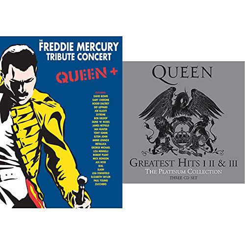 Queen - The Freddie Mercury Tribute Concert [3 DVDs] & Queen Greatest Hits I, II & III - Platinum Collection von BOWIE/LENNOX/MICHAEL/GELDOF/METALLICA/+