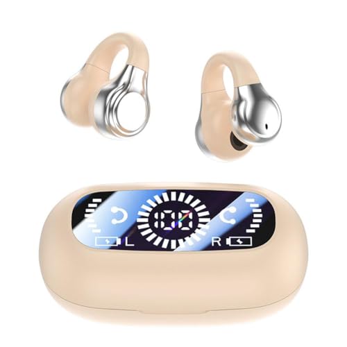 400 mAh Knochenklemme Leitungs-Kopfhörer für Sport-Kopfhörer, Bluetooth-kompatibel, Clip-Ohr-Status-Kopfhörer, Akku mit offenen Kopfhörern, Geräusch-Bluetooth, Spiel-Ohrzellenleitung, für von BOWTONG