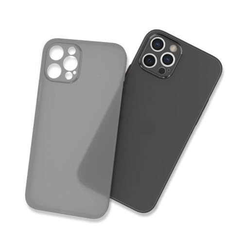 BOWTONG Schutzhülle für iPhone 15 Pro, ultradünn, stoßfest, matt, Hartschale, leicht, Hard Phone Pro PC Max Cover für iPhone Hüllen 15 S6A4 N grau von BOWTONG