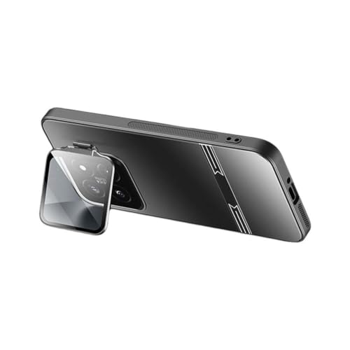 BOWTONG für Xiaomi 14Ultra Handy Schutzhülle Metall Kameratasche Tropfen Fingerabdruck Hülle Magnetlinse W6U6 Vollschutz Schwarz von BOWTONG