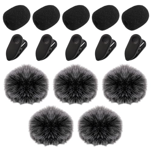 15stk Windschutz für Ansteckmikrofon, 5 Pelzige Windschutze & 5 Schaumstoff Abdeckungen & 5 Lav Mikrofon Clips Ansteckmikrofon Zubehör zur Reduzierung von Windgeräuschen 15stk Windschutz für Ansteckmikrofon, 5 Pelzige Windschutze & 5 Schaumstoff Abdeckungen & 5 Lav Mikrofon Clips Ansteckmikrofon Zubehör zur Reduzierung von Windgeräuschen von BOXOB