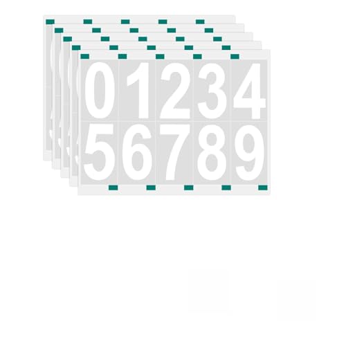 5er-Set Briefkastennummern Selbstklebend, 7,62cm Vinyl-Nummernaufkleber Reflektierend Wasserfest für Schilder Türen Autos LKWs Geschäftsadressennummern 5er-Set Briefkastennummern Selbstklebend, 7,62cm Vinyl-Nummernaufkleber Reflektierend Wasserfest für Schilder Türen Autos LKWs Geschäftsadressennummern von BOXOB