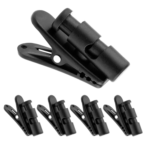 BOXOB 5stk Kopfhörerkabelclip, Schwarze Headset-Drahtklemmen Kopfhörer-Drahtklemme Kleidungsclips Ohrhörer-Drahtclip Kopfhörerclips Zubehör für Kopfhörerkabel von BOXOB