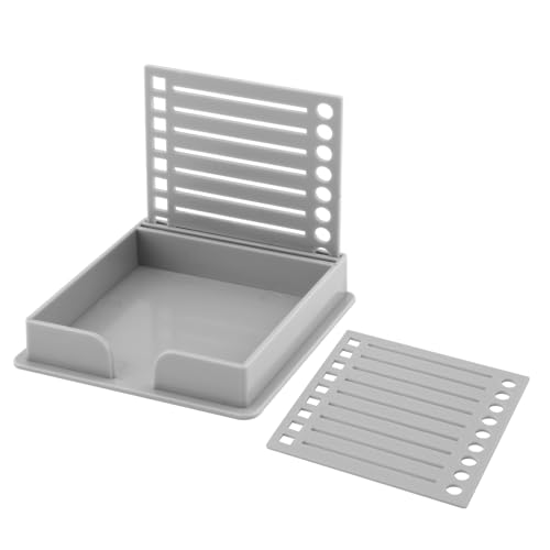 Haftnotiz-Schablone, Notizhalter mit Linienkasten-Zeichenvorlage Selbstklebender Notizblock-Maker Notizblock-Organizer für Schreibtisch Büro Zuhause Schulbedarf (Grau) von BOXOB