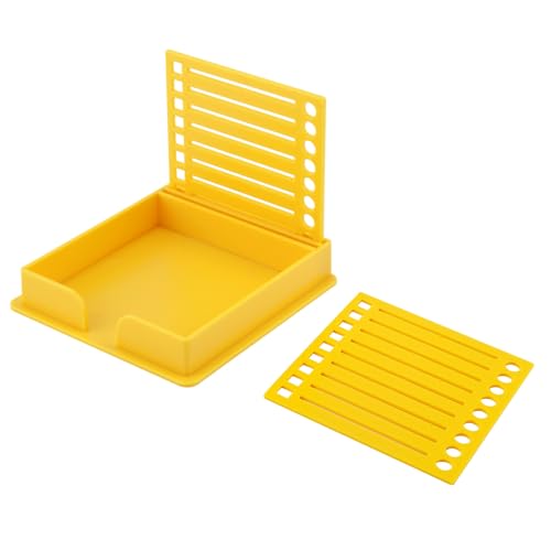 Haftnotiz-Schablone,Notizhalter mit Linienkasten-Zeichenvorlage Selbstklebender Notizblock-Maker Notizblock-Organizer für Schreibtisch Büro Zuhause Schulbedarf (Gelb) von BOXOB