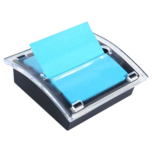 Pop-Up-Notizenspender, Selbstklebender Notizblockhalter Inkl. 400 Blatt 7,5 x 7,5cm Blaue Haftnotizen für Schreibtisch Büro Schule Klassenzimmer Haushaltsbedarf von BOXOB