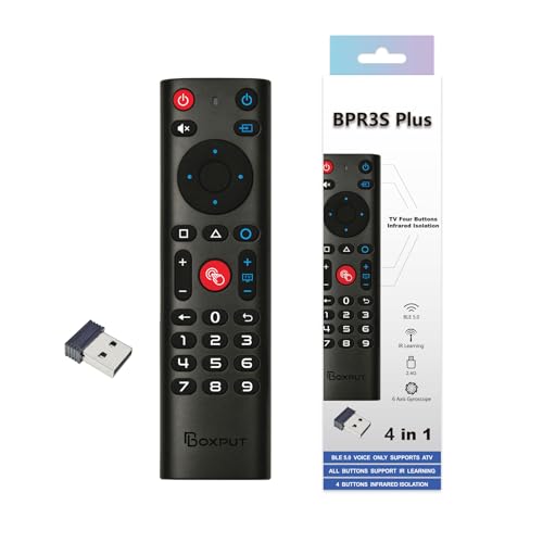 BOXPUT BPR3S Plus Air Mouse Remote Control, Remote Controller, Air Mouse, Air Mouse Remote, Air Mouse Android Box BT Voice, 4TV Button Infrared Learning, Suitable for Android TV, TV Box and TV Stick BOXPUT BPR3S Plus Air Mouse Remote Control, Remote Controller, Air Mouse, Air Mouse Remote, Air Mouse Android Box BT Voice, 4TV Button Infrared Learning, Suitable for Android TV, TV Box and TV Stick von BOXPUT
