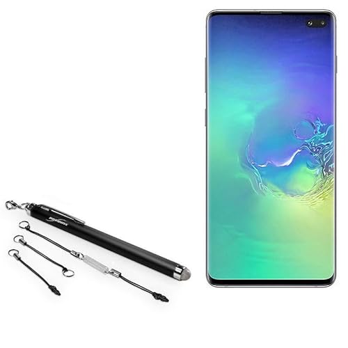 BoxWave Eingabestift für Samsung Galaxy S10 Plus (kapazitiver EverTouch Stylus), Faserspitze, Schwarz von BOXWAVE CORPORATION