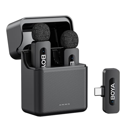 BOYA V30 Kabelloses Lavalier-Mikrofon für iPhone/Android/PC/Laptop mit USB-C-Anschluss, 36H Akkulaufzeit mit Ladehülle, Geräuschunterdrückung, Ansteckmikrofon zum Anstecken, kabelloses Mini-Mikrofon BOYA V30 Kabelloses Lavalier-Mikrofon für iPhone/Android/PC/Laptop mit USB-C-Anschluss, 36H Akkulaufzeit mit Ladehülle, Geräuschunterdrückung, Ansteckmikrofon zum Anstecken, kabelloses Mini-Mikrofon von BOYA