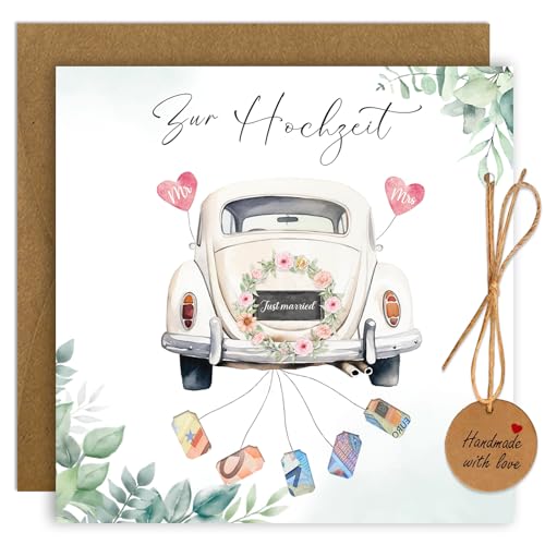 BOYATONG Hochzeitskarte Geldgeschenk mit Umschlägen, Hochzeitsgeschenke für Brautpaar, Originelle Geldgeschenk Hochzeit Verpackung, Glückwunschkarte Hochzeit Geldgeschenk - Hochzeitsauto BOYATONG Hochzeitskarte Geldgeschenk mit Umschlägen, Hochzeitsgeschenke für Brautpaar, Originelle Geldgeschenk Hochzeit Verpackung, Glückwunschkarte Hochzeit Geldgeschenk - Hochzeitsauto von BOYATONG