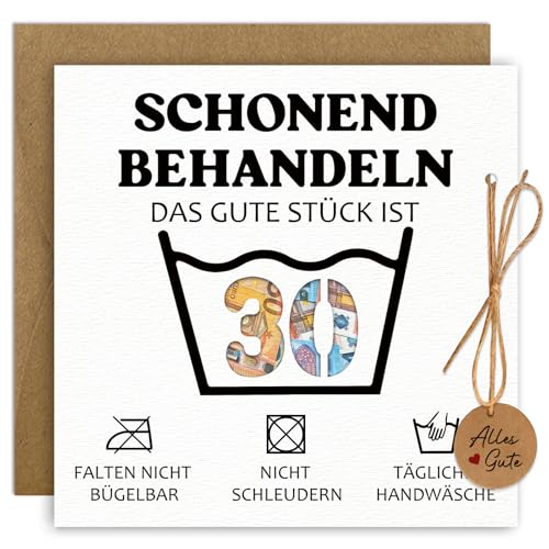 BOYATONG Geldgeschenke Geburtstag 30 mit Umschlägen, Geldgeschenke Verpackung Geburtstagskarte 30, Lustig Geschenke zum 30 Geburtstag Frau Mann, Schonend Behandeln Geschenk 30 Geburtstag Mann Frau von BOYATONG