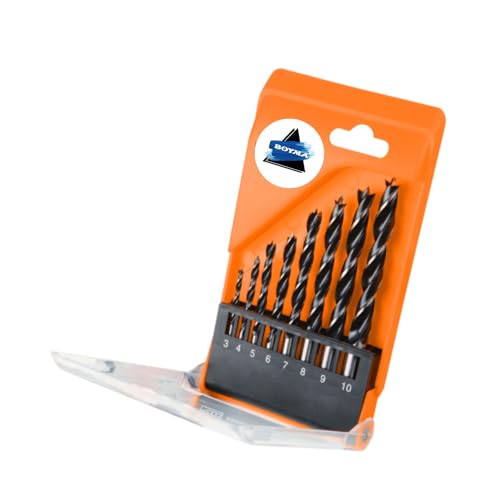 BOYMA - 8 PCZ-Set Holzbohrer -3,4,5,6,7,8,9,10 mm - Holzbohrer Set -Holz-Bits für Hart- und Weichholz-Stahl DIN 338 BOYMA - 8 PCZ-Set Holzbohrer -3,4,5,6,7,8,9,10 mm - Holzbohrer Set -Holz-Bits für Hart- und Weichholz-Stahl DIN 338 von BOYMA