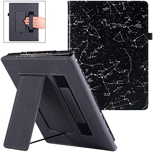BOZHUORUI Schutzhülle für Onyx Boox Tab Mini C E-Reader 7,8 Zoll (19,8 cm), Premium-PU-Leder, faltbar, mit Handschlaufe und automatischer Sleep/Wake-Funktion, Sternbild von BOZHUORUI