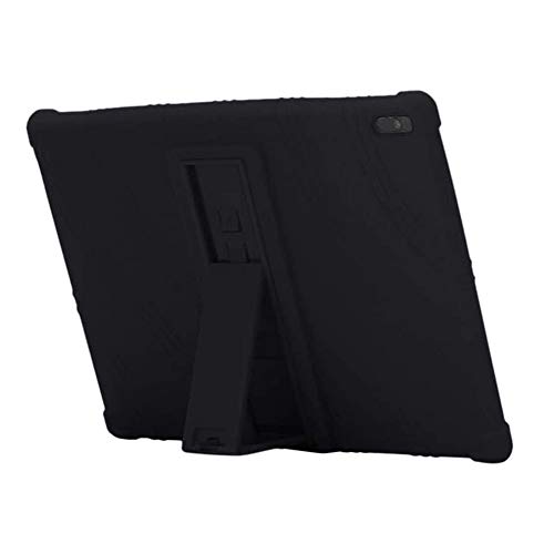 Generisch Tablet Hülle für Lenovo Tab 4 10 Plus B-X304F/N/TB-X704F/N 10,1 Zoll Tablet, Silikon Tablet Cover Case Schutzhülle mit Standfunktion, Schwarz von BOZONLI