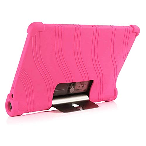 Generisch Tablet Hülle für Lenovo Yoga5 Tab YT-X705F/M 10,1 Zoll Tablet, Silikon Tablet Cover Case Schutzhülle mit Standfunktion, Rosa von BOZONLI