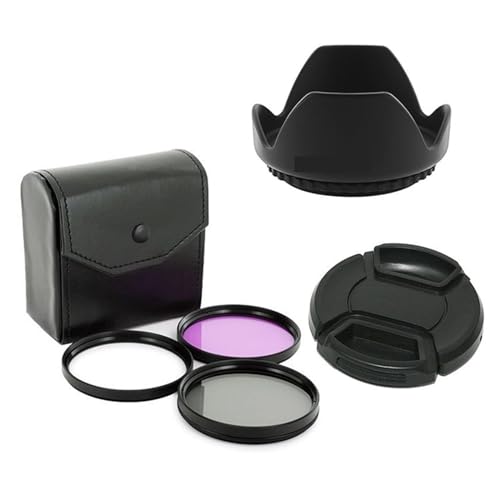Objektivdeckel Gegenlichtblende UV CPL FLD Filterset, for Nikon D600 D3200 D3100 D7000 D5100 D80 DSLR-Kamera 49 52 55 58 62 67 72 77 mm (Size : 55mm) von BOtizr