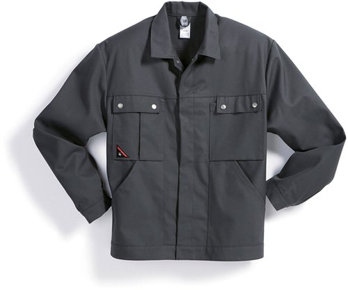 BP 1479-720-53-44/46 Arbeitsjacke, Verdecktes Druckknopfband und Taschen, 305,00 g/m² Verstärkte Baumwolle, dunkelgrau, 44/46 von BP