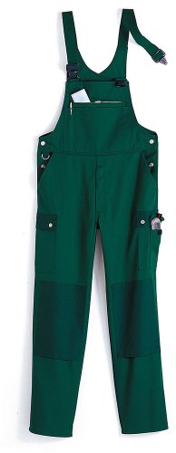 BP 1487-720-74-55 Latzhose, Stretch-Hosenträger mit Clipbefestigungen, 305,00 g/m² Verstärkte Baumwolle, mittelgrün, 55 von BP