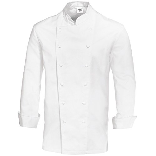 BP 1516-130-21-L Kochjacke, Lange Ärmel mit Manschetten, 205,00 g/m² Reine Baumwolle, weiß, L von BP