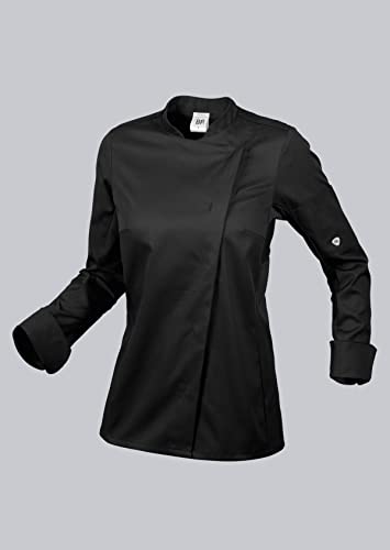 BP 1596-684-0032-2XL Kochjacke für Frauen, Lange Ärmel, Stretchmaterial und Arm-Lift-System, 200,00 g/m² Stoffmischung mit Stretch, schwarz, 2XL von BP