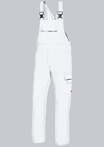 BP 1604-559-21-48l Latzhose, Stretch-Hosenträger mit Clipbefestigungen, 245,00 g/m² Stoffmischung, weiß, 48l von BP