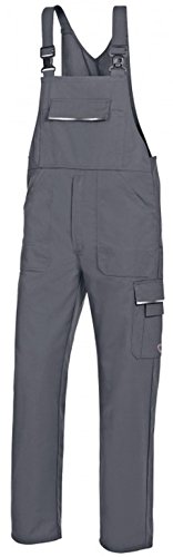 BP 1604-559-53-56s Latzhose, Stretch-Hosenträger mit Clipbefestigungen, 245,00 g/m² Stoffmischung, dunkelgrau, 56s von BP