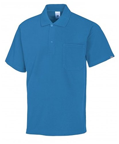 BP 1612-181-116-S Unisex-Poloshirt, 1/2 Ärmel, Polokragen mit Knopfleiste, 70 cm, 220,00 g/m² Stoffmischung, azurblau, S BP 1612-181-116-S Unisex-Poloshirt, 1/2 Ärmel, Polokragen mit Knopfleiste, 70 cm, 220,00 g/m² Stoffmischung, azurblau, S von BP