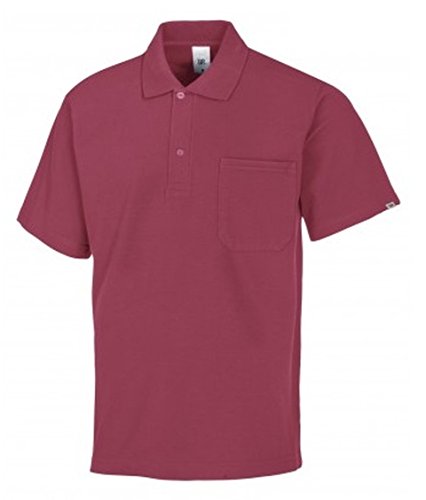 BP 1612-181-182-3XL Unisex-Poloshirt, 1/2 Ärmel, Polokragen mit Knopfleiste, 70 cm, 220,00 g/m² Stoffmischung, Brombeere, 3XL von BP