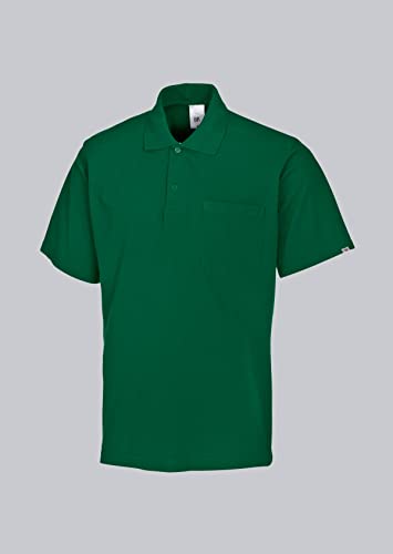 BP 1612-181-74-2XL Unisex-Poloshirt, 1/2 Ärmel, Polokragen mit Knopfleiste, 70 cm, 220,00 g/m² Stoffmischung, mittelgrün, 2XL von BP