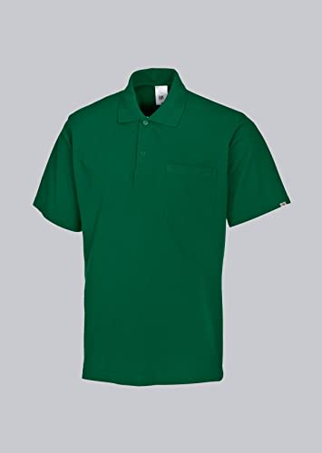 BP 1612-181-74-XS Unisex-Poloshirt, 1/2 Ärmel, Polokragen mit Knopfleiste, 70 cm, 220,00 g/m² Stoffmischung, mittelgrün, XS von BP