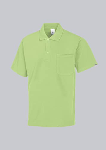 BP 1612-181-78-2XL Unisex-Poloshirt, 1/2 Ärmel, Polokragen mit Knopfleiste, 70 cm, 220,00 g/m² Stoffmischung, hellgrün, 2XL von BP