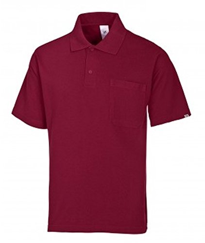 BP 1612-181-82-XS Unisex-Poloshirt, 1/2 Ärmel, Polokragen mit Knopfleiste, 70 cm, 220,00 g/m² Stoffmischung, weinrot, XS BP 1612-181-82-XS Unisex-Poloshirt, 1/2 Ärmel, Polokragen mit Knopfleiste, 70 cm, 220,00 g/m² Stoffmischung, weinrot, XS von BP