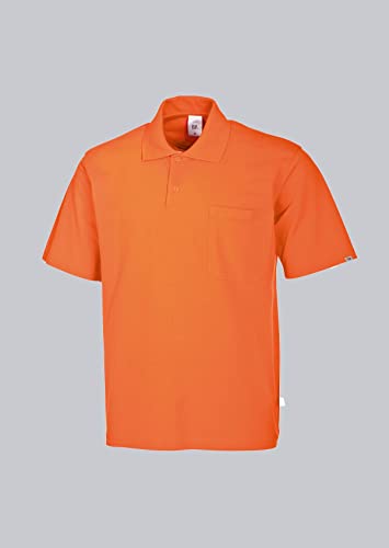 BP 1612-181-85-S Unisex-Poloshirt, 1/2 Ärmel, Polokragen mit Knopfleiste, 70 cm, 220,00 g/m² Stoffmischung, orange, S von BP