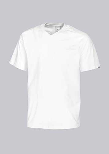 BP 1618-171-21-3XL Unisex-T-Shirt, 1/2 Ärmel, V-Ausschnitt, Länge 70 cm, 180,00 g/m² Stoffmischung, weiß, 3XL von BP