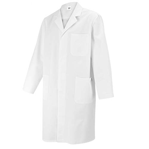 BP 1619-485-21-54l Mantel für Männer, Langarm, Kragen mit Aufschlag, 215,00 g/m² Stoffmischung, weiß, 54l von BP