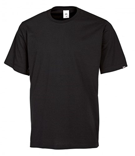 BP 1621-171-32-3XL Unisex-T-Shirt, 1/2 Ärmel, Rundhals, Länge 70 cm, 180,00 g/m² Stoffmischung, schwarz, 3XL von BP