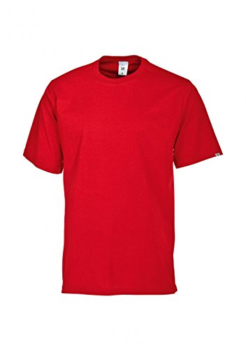 BP 1621-171-81-4XL Unisex-T-Shirt, 1/2 Ärmel, Rundhals, Länge 70 cm, 180,00 g/m² Stoffmischung, rot, 4XL von BP