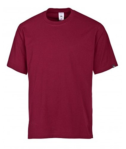 BP 1621-171-82-2XL Unisex-T-Shirt, 1/2 Ärmel, Rundhals, Länge 70 cm, 180,00 g/m² Stoffmischung, weinrot, 2XL von BP