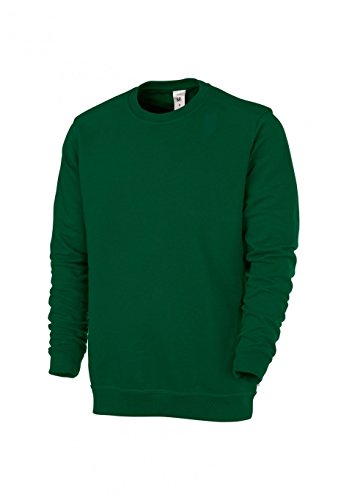 BP 1623-193-74-XL Unisex-Sweatshirt, Lange Ärmel, Rundhalsausschnitt, Strickbündchen an Ärmeln und Saum, 320,00 g/m² Verstärkte Baumwolle, mittelgrün, XL von BP